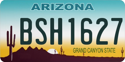 AZ license plate BSH1627