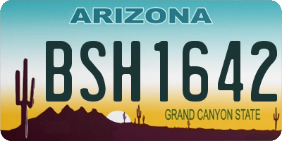 AZ license plate BSH1642