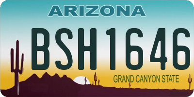 AZ license plate BSH1646