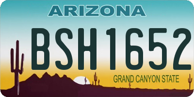 AZ license plate BSH1652