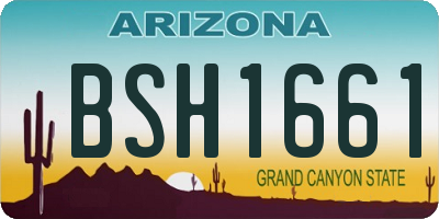 AZ license plate BSH1661