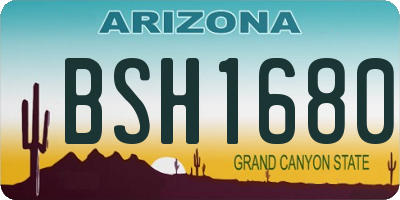 AZ license plate BSH1680