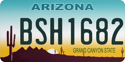 AZ license plate BSH1682