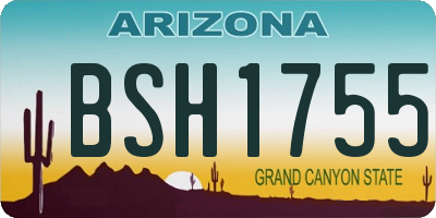 AZ license plate BSH1755