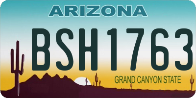 AZ license plate BSH1763