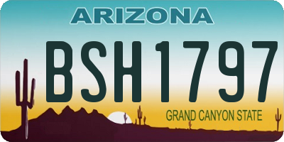 AZ license plate BSH1797