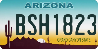 AZ license plate BSH1823