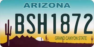 AZ license plate BSH1872