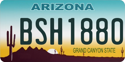 AZ license plate BSH1880