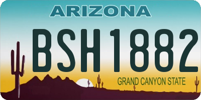 AZ license plate BSH1882