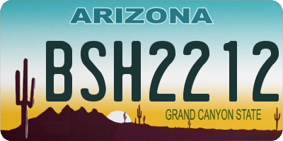 AZ license plate BSH2212