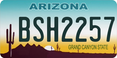 AZ license plate BSH2257