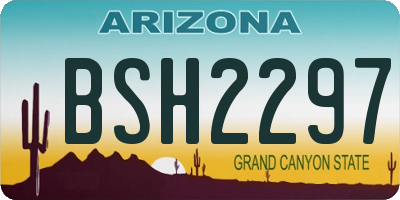 AZ license plate BSH2297