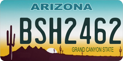 AZ license plate BSH2462