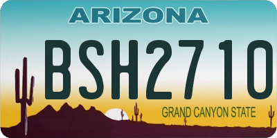 AZ license plate BSH2710