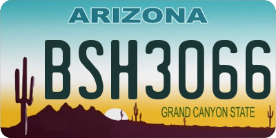 AZ license plate BSH3066