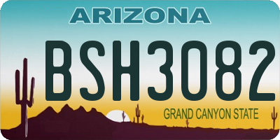 AZ license plate BSH3082