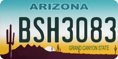 AZ license plate BSH3083