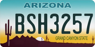 AZ license plate BSH3257