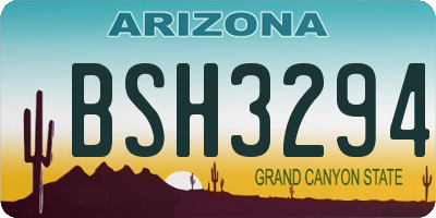 AZ license plate BSH3294