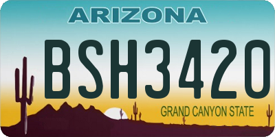 AZ license plate BSH3420