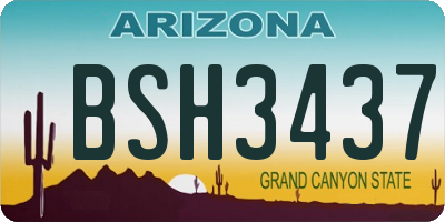 AZ license plate BSH3437