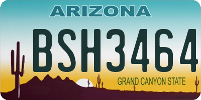 AZ license plate BSH3464