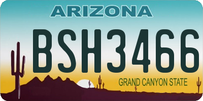 AZ license plate BSH3466