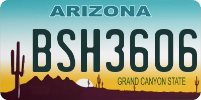 AZ license plate BSH3606