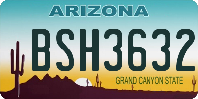 AZ license plate BSH3632