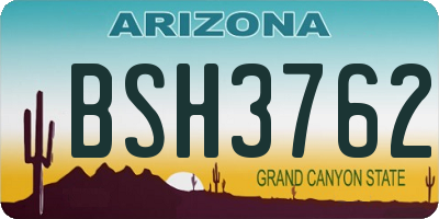 AZ license plate BSH3762