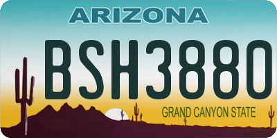 AZ license plate BSH3880