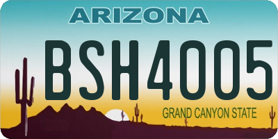 AZ license plate BSH4005