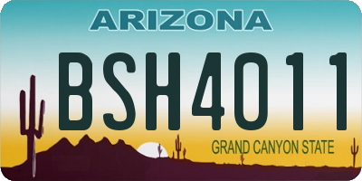 AZ license plate BSH4011