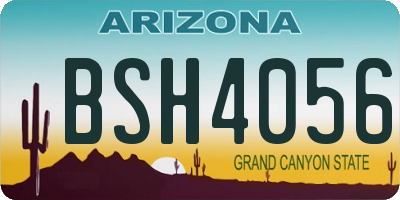AZ license plate BSH4056