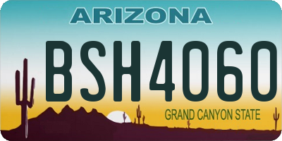 AZ license plate BSH4060