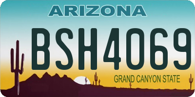 AZ license plate BSH4069