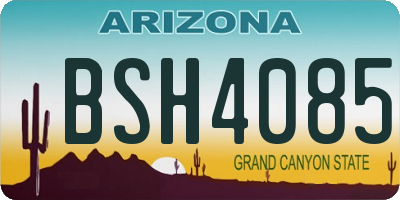 AZ license plate BSH4085