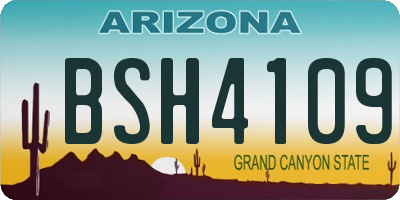 AZ license plate BSH4109