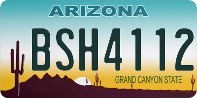 AZ license plate BSH4112