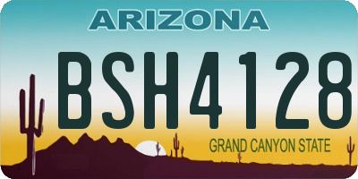 AZ license plate BSH4128