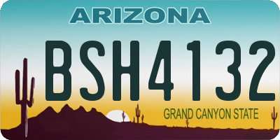 AZ license plate BSH4132