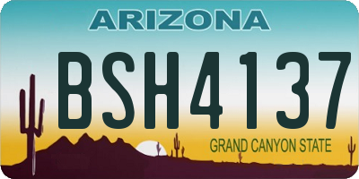 AZ license plate BSH4137