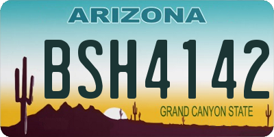 AZ license plate BSH4142