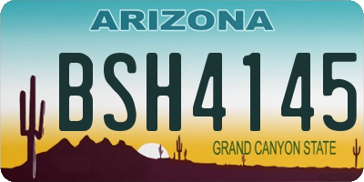 AZ license plate BSH4145
