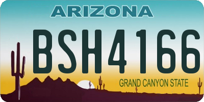 AZ license plate BSH4166