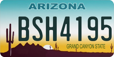 AZ license plate BSH4195