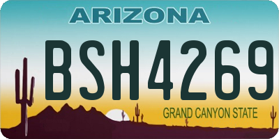 AZ license plate BSH4269