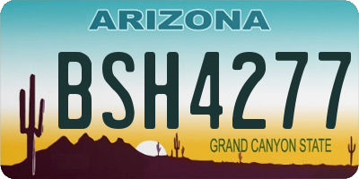 AZ license plate BSH4277
