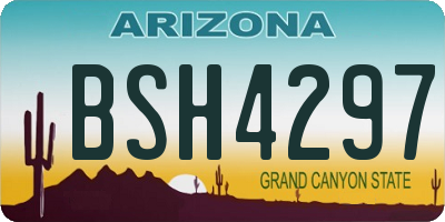 AZ license plate BSH4297